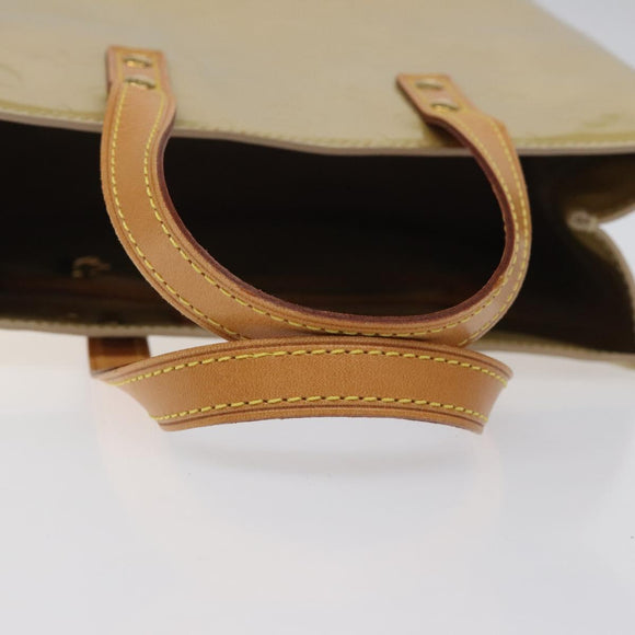 LOUIS VUITTON Monogram Vernis Reade PM Hand Bag Beige M91334 LV Auth 120540