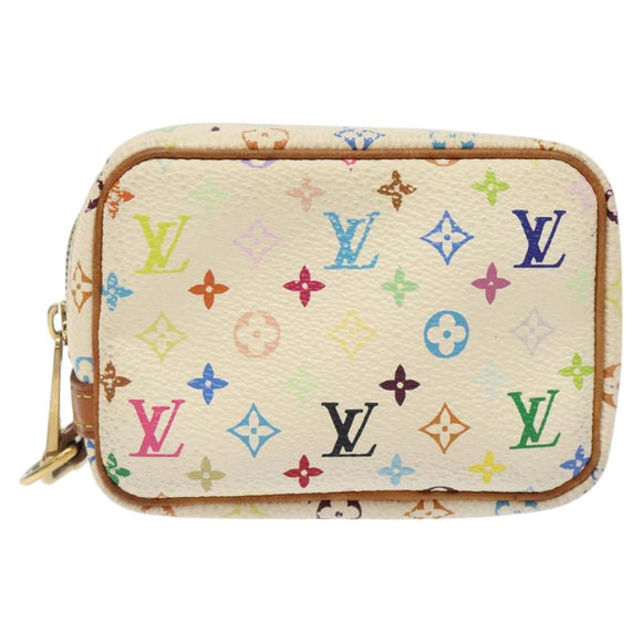 LOUIS VUITTON Monogram Multicolor Trousse Wapity White M58033 LV Auth 120544