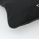 PRADA Butterfly Shoulder Bag Nylon Black Silver Auth 120559-17