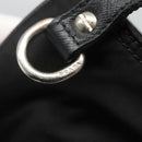 PRADA Butterfly Shoulder Bag Nylon Black Silver Auth 120559-9