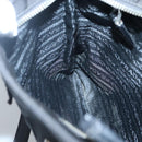 PRADA Butterfly Shoulder Bag Nylon Black Silver Auth 120559-21