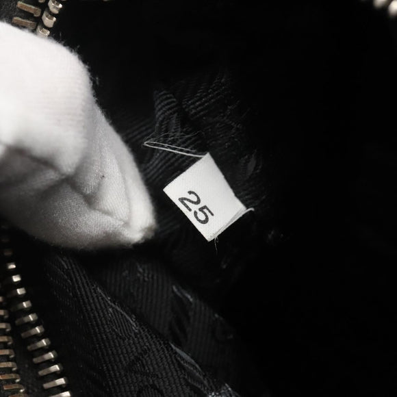 PRADA Butterfly Shoulder Bag Nylon Black Silver Auth 120559