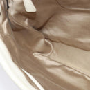 Miu Miu Hand Bag Leather Straw 2way Beige Gold Auth 120561-21