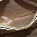 Miu Miu Hand Bag Leather Straw 2way Beige Gold Auth 120561-22