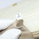 Miu Miu Hand Bag Leather Straw 2way Beige Gold Auth 120561-12