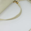 Miu Miu Hand Bag Leather Straw 2way Beige Gold Auth 120561-7