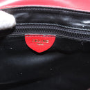 CELINE Shoulder Bag Leather Red Gold Auth 120568-16