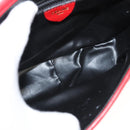 CELINE Shoulder Bag Leather Red Gold Auth 120568-17