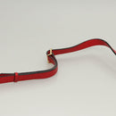 CELINE Shoulder Bag Leather Red Gold Auth 120568-8