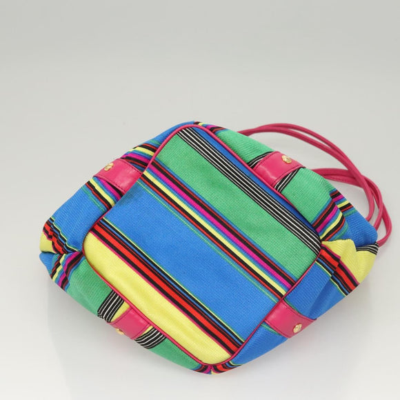 Gianni Versace Shoulder Bag Canvas Pink Gold Auth 120571