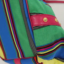 Gianni Versace Shoulder Bag Canvas Pink Gold Auth 120571-14