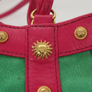 Gianni Versace Shoulder Bag Canvas Pink Gold Auth 120571-17