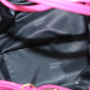 Gianni Versace Shoulder Bag Canvas Pink Gold Auth 120571-12