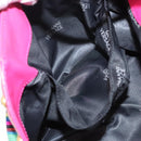 Gianni Versace Shoulder Bag Canvas Pink Gold Auth 120571-20