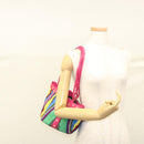 Gianni Versace Shoulder Bag Canvas Pink Gold Auth 120571-21