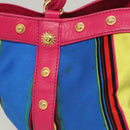 Gianni Versace Shoulder Bag Canvas Pink Gold Auth 120571-3