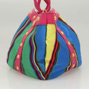 Gianni Versace Shoulder Bag Canvas Pink Gold Auth 120571-4