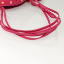 Gianni Versace Shoulder Bag Canvas Pink Gold Auth 120571-8