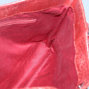 GUCCI GG Canvas Hand Bag Red Silver 113015 Auth 120586-18