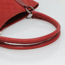 GUCCI GG Canvas Hand Bag Red Silver 113015 Auth 120586-7