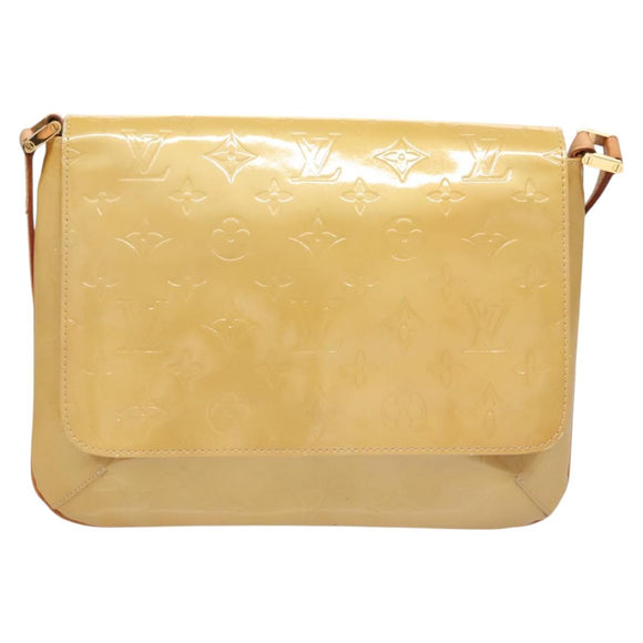 LOUIS VUITTON Monogram Vernis Thompson Street Bag Beige M91301 LV Auth 120587