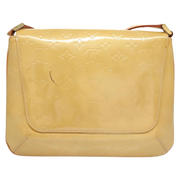 LOUIS VUITTON Monogram Vernis Thompson Street Bag Beige M91301 LV Auth 120587