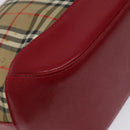 BURBERRY Nova Check Shoulder Bag Canvas Beige Gold Auth 120590-14