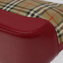 BURBERRY Nova Check Shoulder Bag Canvas Beige Gold Auth 120590-15
