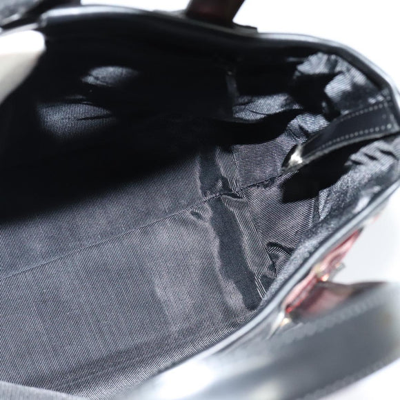 Burberrys Nova Check Blue Label Hand Bag Nylon Red Silver Auth 120591