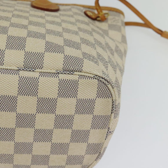 LOUIS VUITTON Damier Azur Neverfull PM Tragetasche N41362 LV Auth 120593
