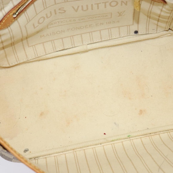 LOUIS VUITTON Damier Azur Neverfull PM Tote Bag N41362 LV Auth 120593
