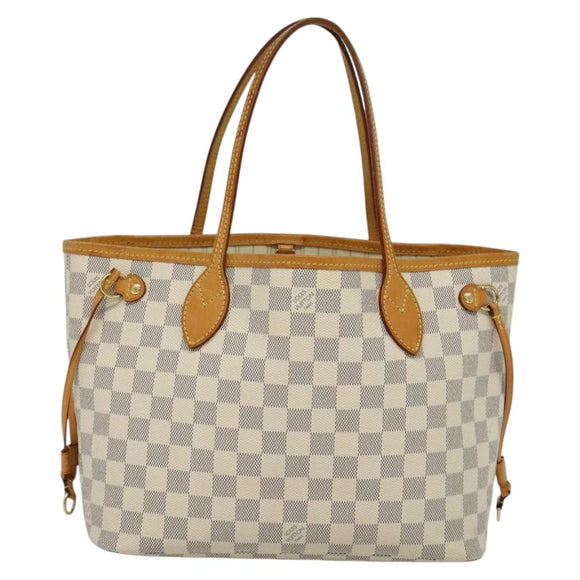 LOUIS VUITTON Damier Azur Neverfull PM Tragetasche N41362 LV Auth 120593