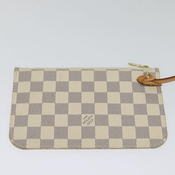 LOUIS VUITTON Damier Azur Neverfull PM Tote Bag N41362 LV Auth 120593