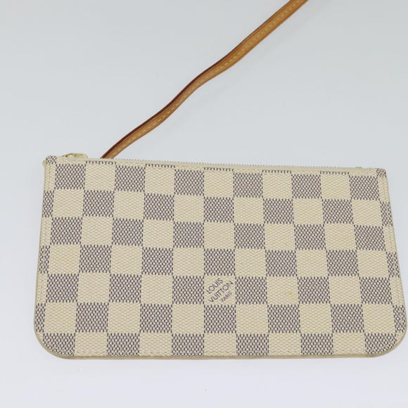 LOUIS VUITTON Damier Azur Neverfull PM Tragetasche N41362 LV Auth 120593
