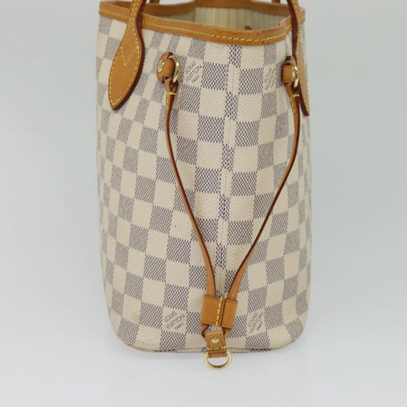 LOUIS VUITTON Damier Azur Neverfull PM Tragetasche N41362 LV Auth 120593