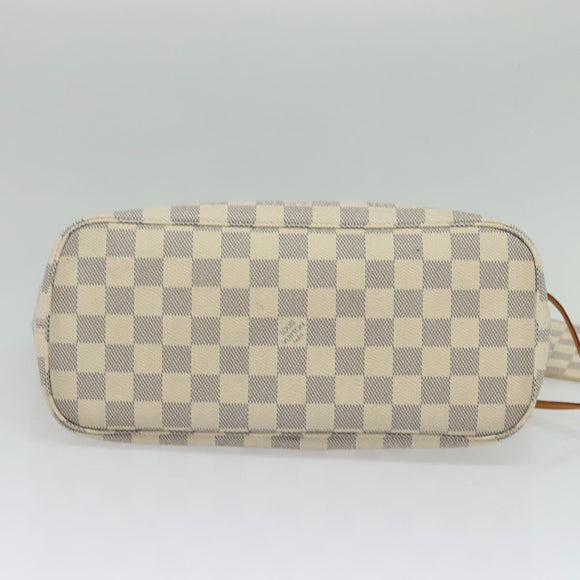 LOUIS VUITTON Damier Azur Neverfull PM Tote Bag N41362 LV Auth 120593