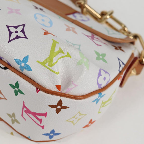 LOUIS VUITTON Monogram Multicolor Patty Shoulder Bag White M40305 Auth 120598SAV
