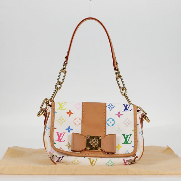 LOUIS VUITTON Monogram Multicolor Patty Shoulder Bag White M40305 Auth 120598SAV