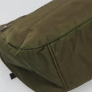 PRADA Shoulder Bag Nylon Khaki Gold Auth 120599-16