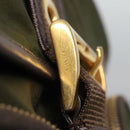 PRADA Shoulder Bag Nylon Khaki Gold Auth 120599-8