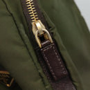 PRADA Shoulder Bag Nylon Khaki Gold Auth 120599-18