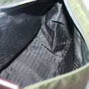 PRADA Shoulder Bag Nylon Khaki Gold Auth 120599-20