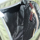 PRADA Shoulder Bag Nylon Khaki Gold Auth 120599-21