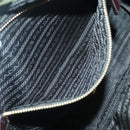 PRADA Shoulder Bag Nylon Khaki Gold Auth 120599-22