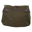 PRADA Shoulder Bag Nylon Khaki Gold Auth 120599-2