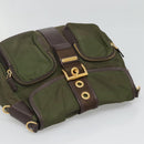 PRADA Shoulder Bag Nylon Khaki Gold Auth 120599-5