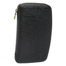 LOUIS VUITTON Epi Agenda Geode Travel Case Black M63872 LV Auth 120601-1