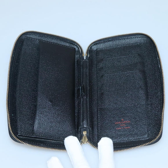 LOUIS VUITTON Epi Agenda Geode Travel Case Black M63872 LV Auth 120601