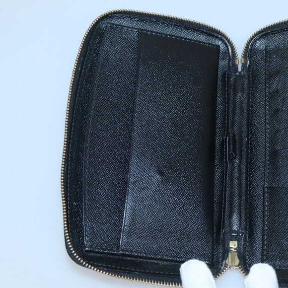 LOUIS VUITTON Epi Agenda Geode Travel Case Black M63872 LV Auth 120601