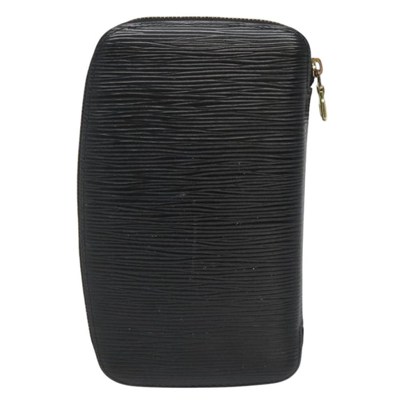 LOUIS VUITTON Epi Agenda Geode Travel Case Black M63872 LV Auth 120601